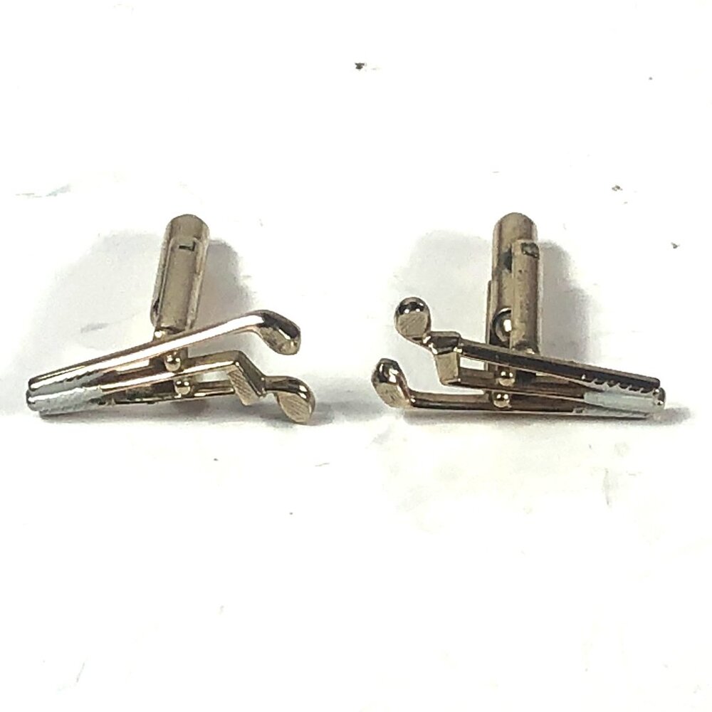 Vintage Golf Club Cufflinks Gold Tone Novelty Sports Jewelry Golfing Gift